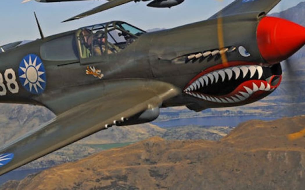 A P-40 Kittyhawk, over Wanaka