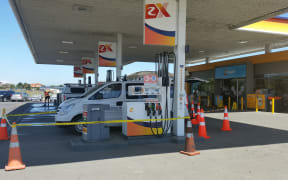 The petrol pump that doused a local woman in fuel.