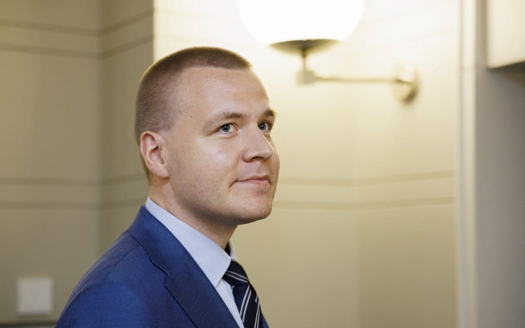 This photo taken on June 27, 2024 shows MP of Finland's Social Democratic Party Eemeli Peltonen, elected in the spring 2023 elections, posing for a photo in Parliament in Helsinki, Finland. Eemeli Peltonen, MP from Finland's Social Democratic Party, died in Finland's parliament building on August 19, 2025 at the age of 30, the assembly's communications office said. "The person who passed away in the Parliament Building on the morning of August 19 is Eemeli Peltonen, a member of parliament in his first term," the statement said, expressing condolences to his relatives. Peltonen died around 11 am local time (8 am GMT), Finnish police said. The police said it "was investigating the causes of death, but do not suspect crime at this stage". (Photo by Seppo Samuli / Lehtikuva / AFP) / Finland OUT / FINLAND OUT / FINLAND OUT