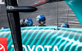 Team New Zealand in action, 2024.
