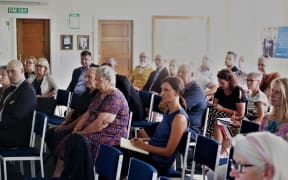 Members of the Nelson-Tasman business sector at a public meeting to discuss the effects of the coronavirus. RNZ Tracy Neal
