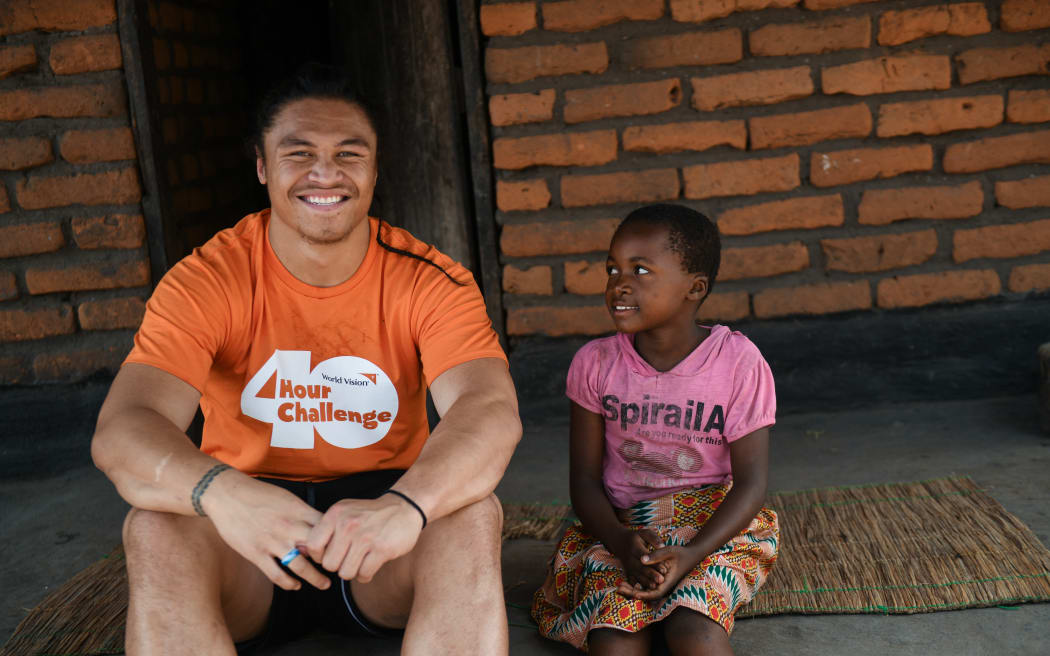 Caleb Clarke spends time with Mada.