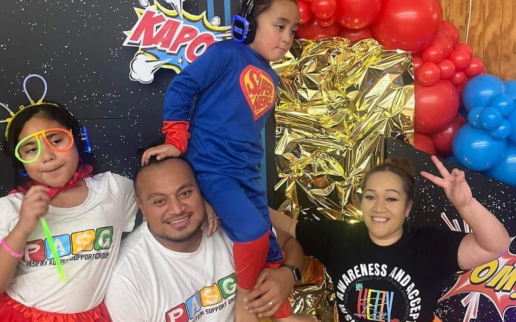 Daniel Filimoni and Anna Filemoni his wife and two children.