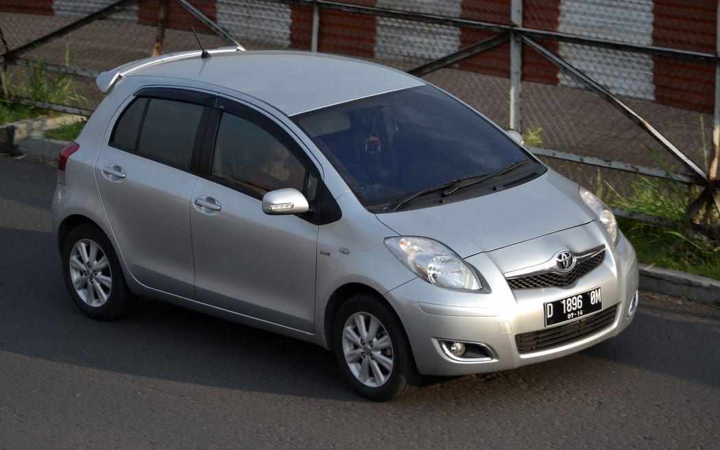 A Silver Toyota Yaris