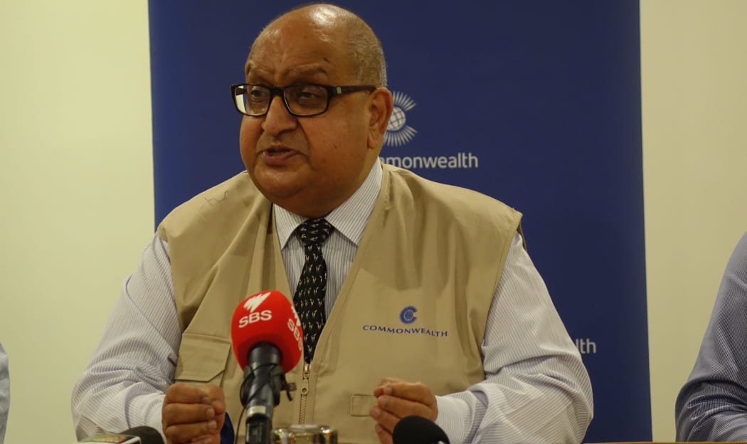 The chair of the Commonwealth Observer team sent to monitor Papua New Guinea's 2017 election Sir Anand Satyanand.