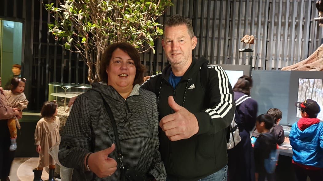 Sonya and Steve Coles in Japan to support their son, All Blacks hooker Dane Coles.