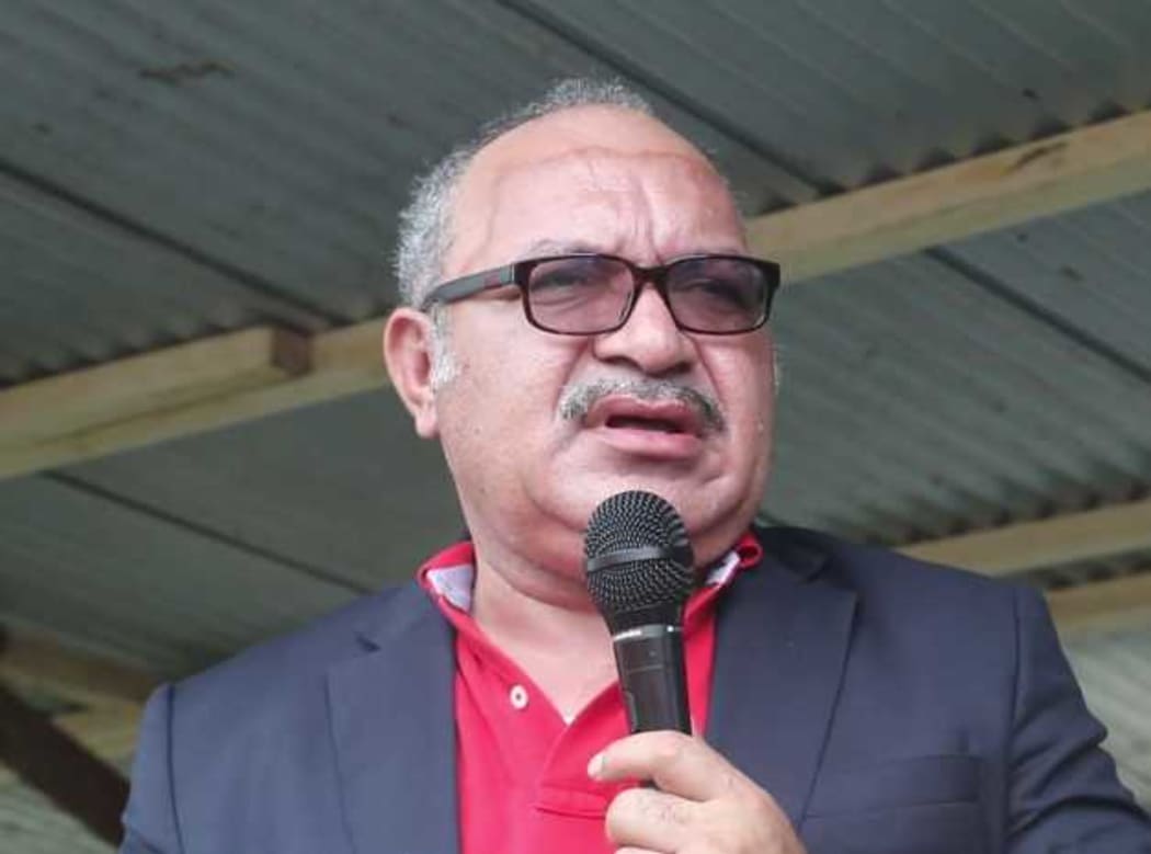 Papua New Guinea prime minister Peter O'Neill announcing new development projects in Madang 13 February 2019