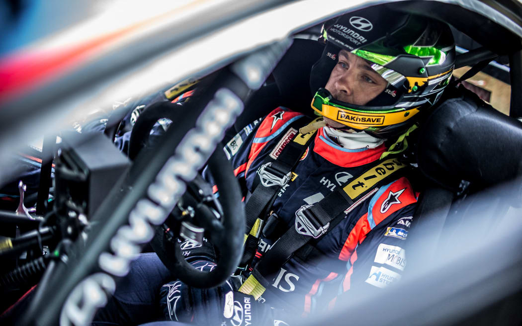 PADDON Hayden Daniel (NZL), HYUNDAI i20 WRC, HYUNDAI SHELL MOBIS WRT, portrait during the 2018 WRC World Rally Car Championship, Wales Rally Great Britain from October 4 to 7, at Deeside, Wales - Photo Thomas Fenetre / DPPI (Photo by THOMAS FENETRE / DPPI Media / DPPI via AFP)