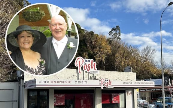 Veronica and Didier Crevecoeur (inset) ran a French patisserie named Le Posh from premises in Haven Rd, Nelson, before opening another of the same name in Tahunanui. They have left town, owing thousands in rent.