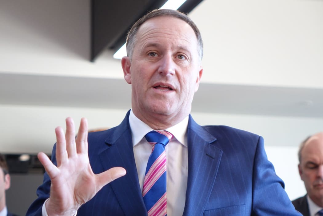 John Key campaigning in Dunedin today.