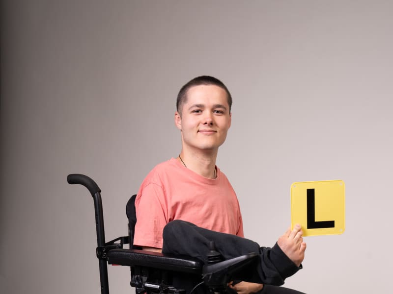 Mathias Bridgman is one of the learner drivers in Sky's new series 'License to Drive'.
