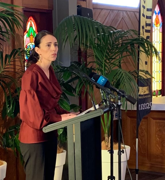 Prime Minister Jacinda Ardern giving the government's response to the mental health and addiction inquiry.