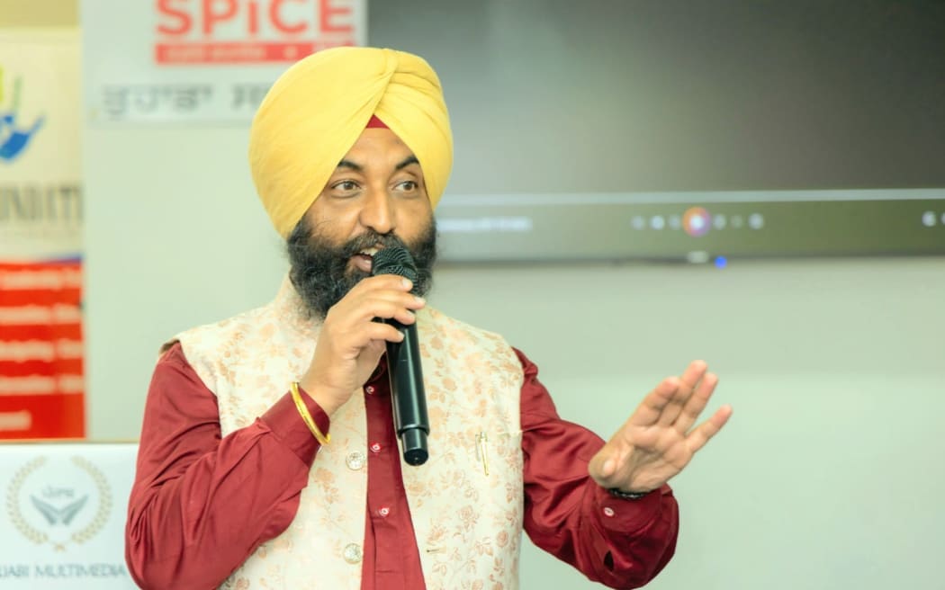 Parminder Singh is manager of Radio Spice.
