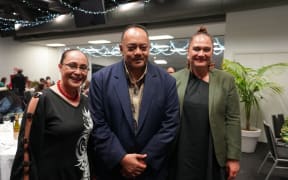 Jenny Salesa, Hu'akavameiliku Siaosi Sovaleni and Carmel Sepuloni meet at the Inaugural Conference of Pacific Education Ministers.