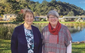 Colleen Yardley and Lynore Craig of Sullivan Lake Care Group would like the council to commit to dredging the lake every two years to improve its water quality.