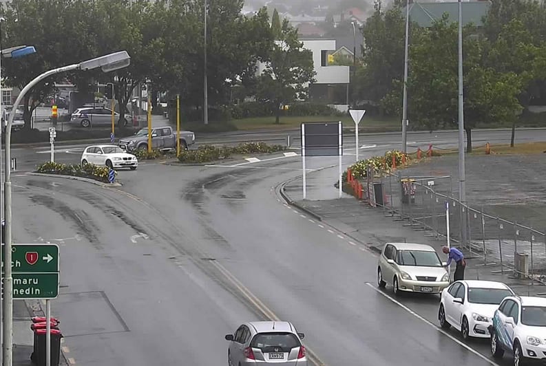 Rain in Timaru.