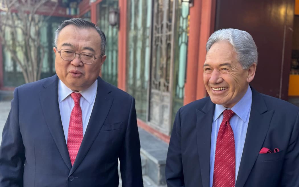 Winston Peters meets with the head of the international department of the Chinese Communist Party Liu Jianchao on Tuesday, 25 February in Beijing.