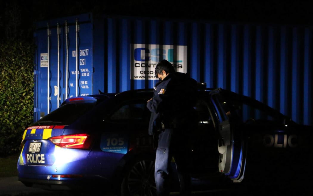 Police at the scene of an incident on Auckland's North Shore, 3 April 2024.