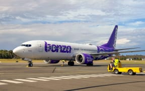 Albury, Australia - December 23, 2023: Aeroplane from Bonza Airlines arriving at Albury airport