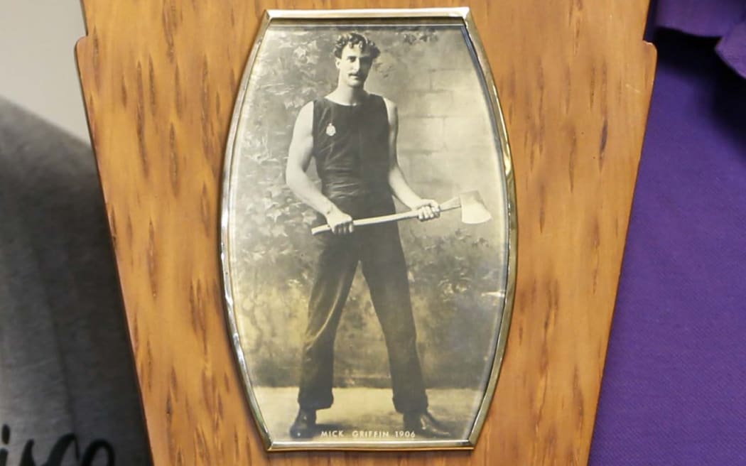 Mick Griffin was a champion axeman who competed from the early 1900s to 1935.