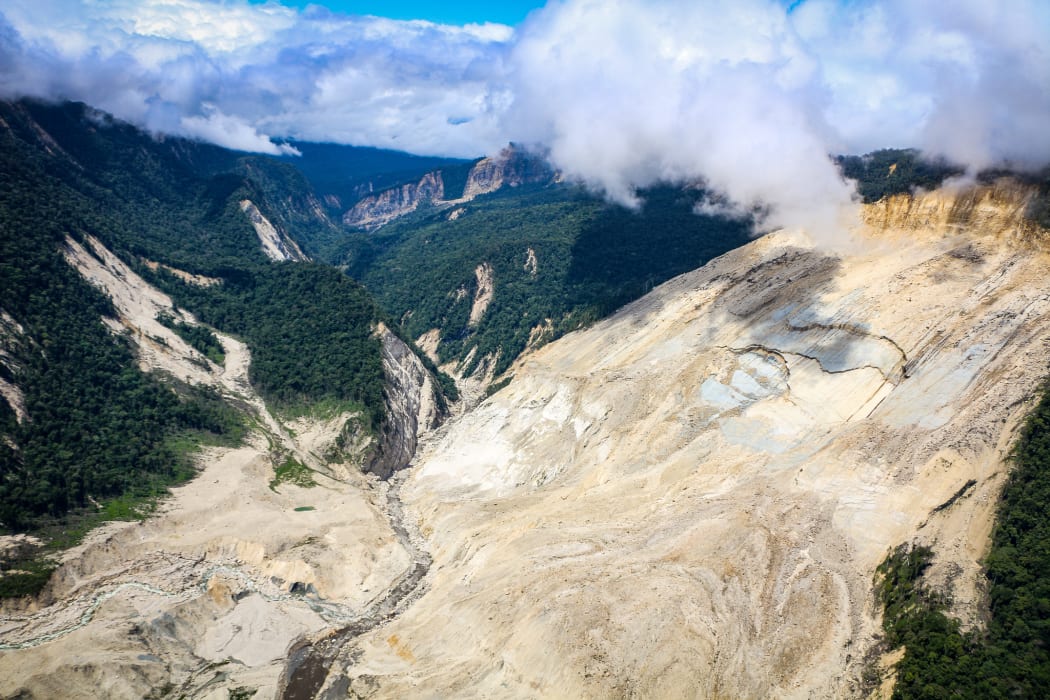 One of countless large landslides from the February 2018 earthquake disaster in PNG's Highlands.