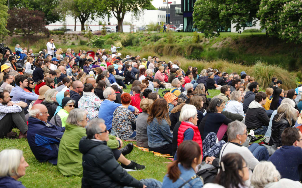 Yo Yo Ma performs a concert on the banks of the Avon river for Christchurch locals