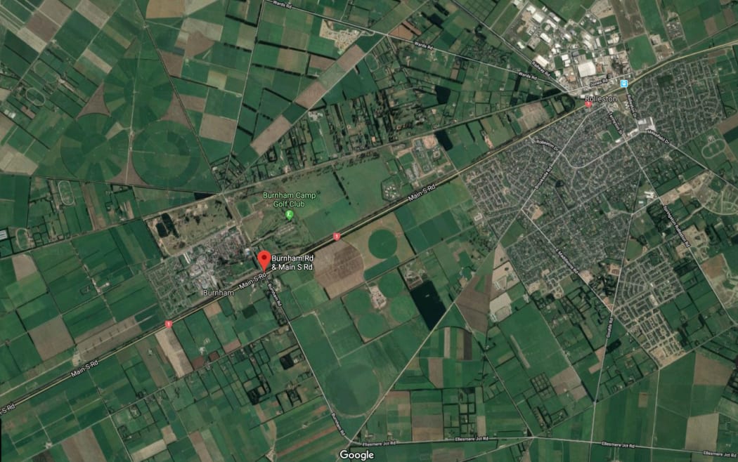 A crash in which two people have died has closed Main South Road, Burnham, on the outskirts of Christchurch