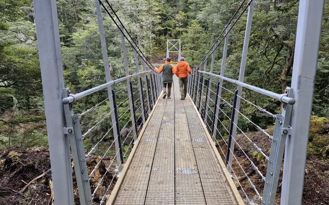 The replacement Sylvan Bridge is now open, reconnecting access to a popular Glenorchy trail and southwest Otago backcountry. Credit: DOC