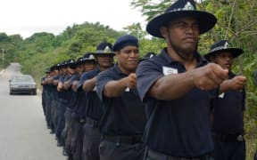 Police cadets in Nauru.