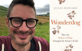 Jules Howard and the cover of his book Wonderdog