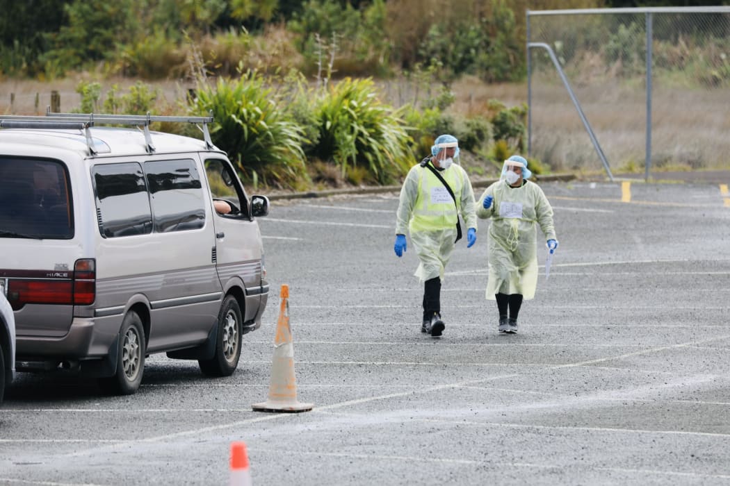 Covid-19 testing station in Raglan, Monday 4 October, 2021