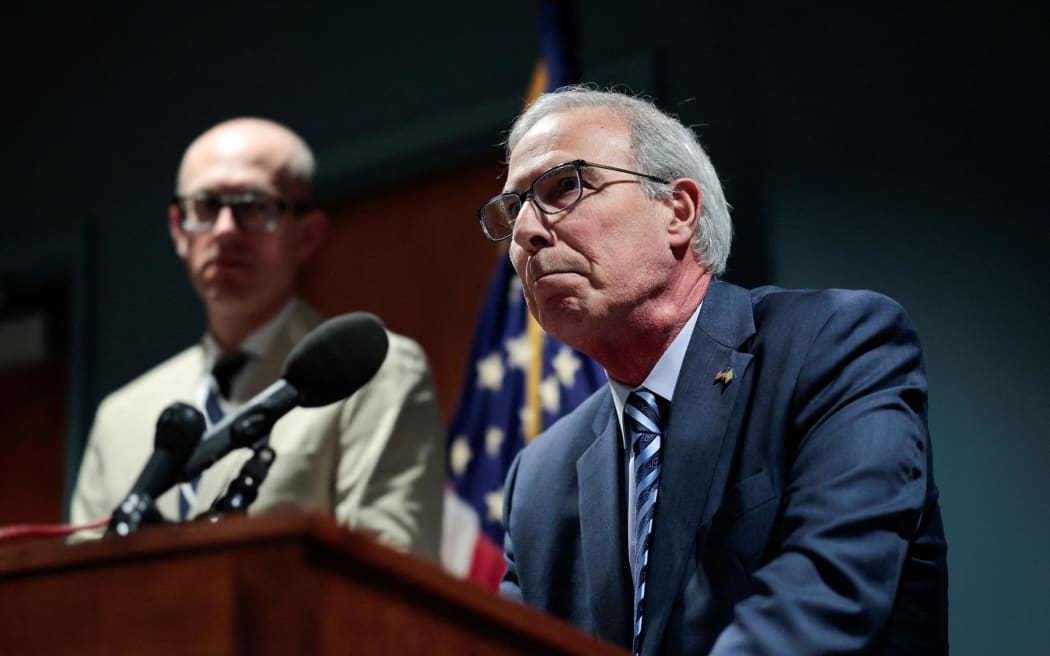 Department of Justice Special Counsel David Weiss speaks to the media during a news conference in Wilmington, Delaware, on June 11.