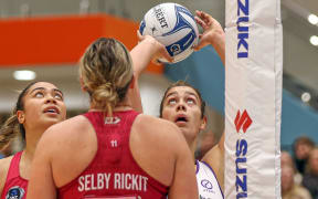 Netball player wearing GPS during ANZ Premiership