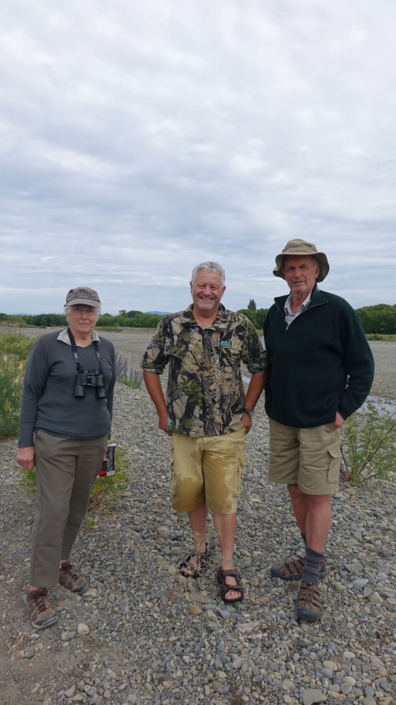 Bev Alexander, Steve Attwood and Nick Ledgard work to protect Ashley River.