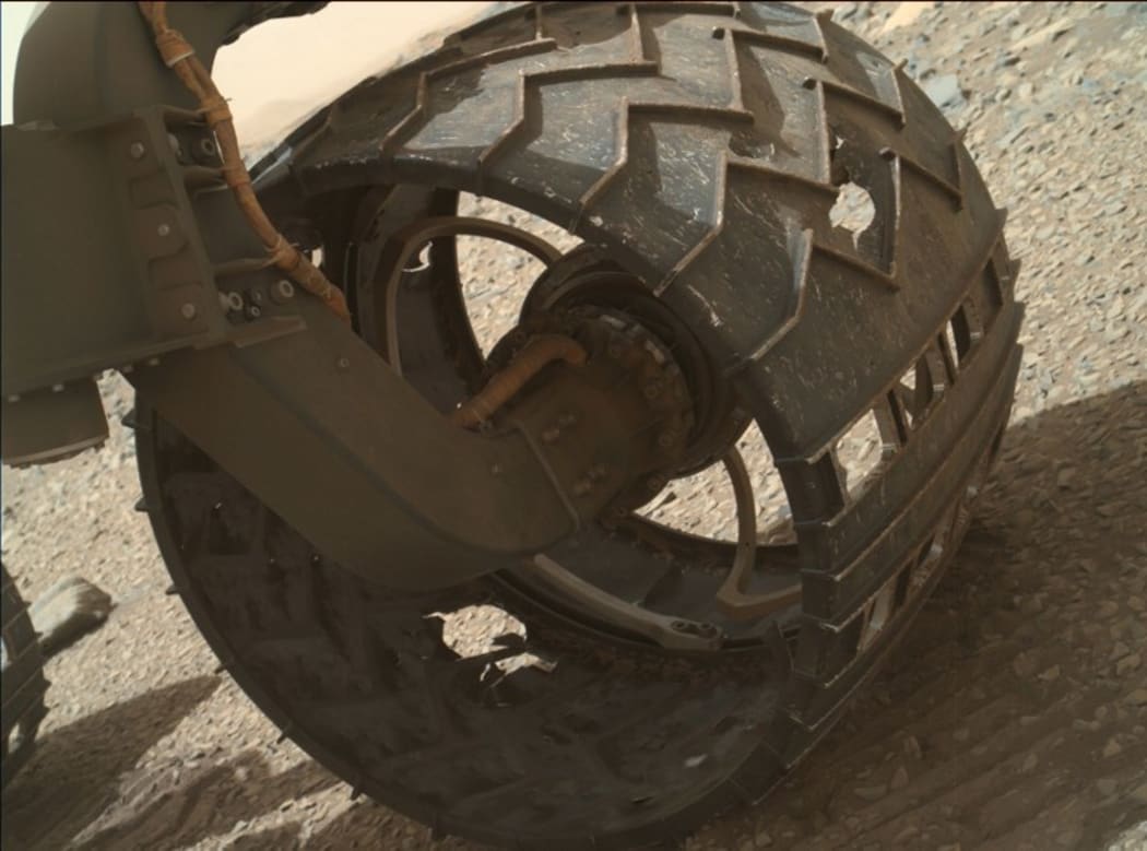 A selfie taken by Curiosity on Mars
