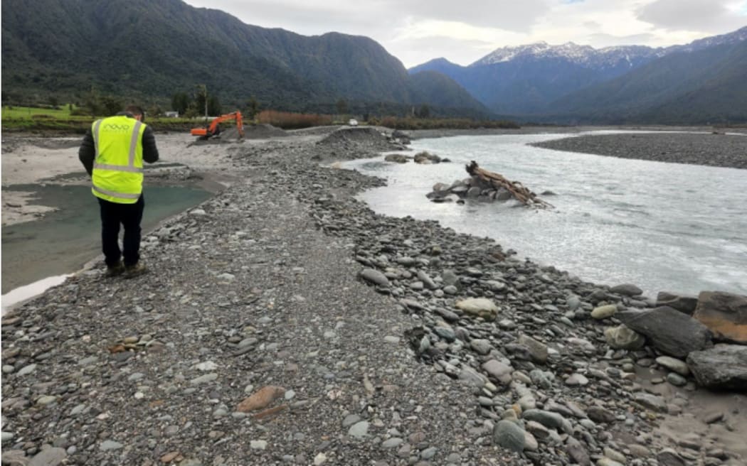 Damaged northern flood protection assets in the Wanganui River rating district following a storm event earlier this year. The district near Hari Hari is awaiting a solution which may be partially Government funded.