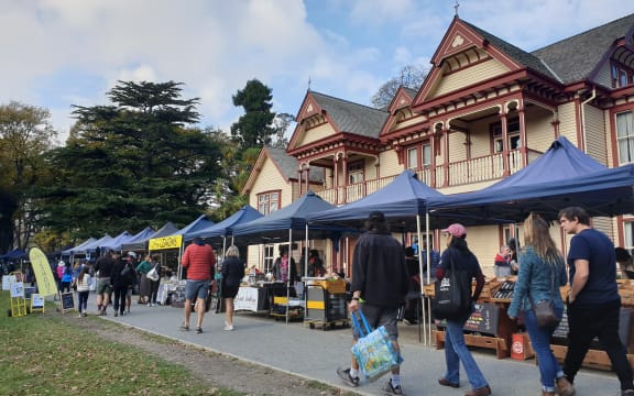 More than 1000 market-goers turned out to show their support for the Riccarton Bush market on Saturday.