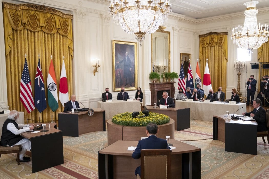 U.S. President Joe Biden hosts a Quad Leaders Summit along with Indian Prime Minister Narendra Modi, Australian Prime Minister Scott Morrison and Japanese Prime Minister Suga Yoshihide in the White House.