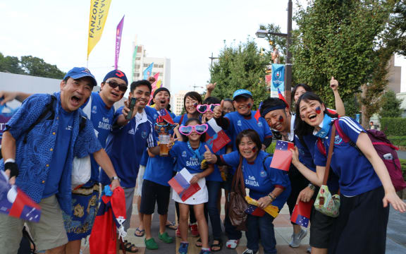 Manu Samoa fans at the game.