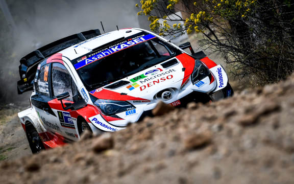 Kalle Rovanpera of Finland in a Toyota.