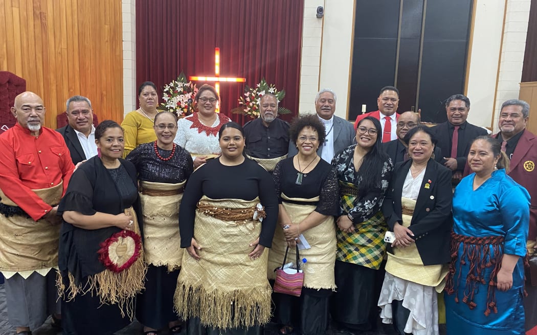 Tongan community leaders in New Zealand meet one year on from the Tonga disaster at a church event organised by the Tongan Council of Churches and the Aotearoa Tonga Response Group.