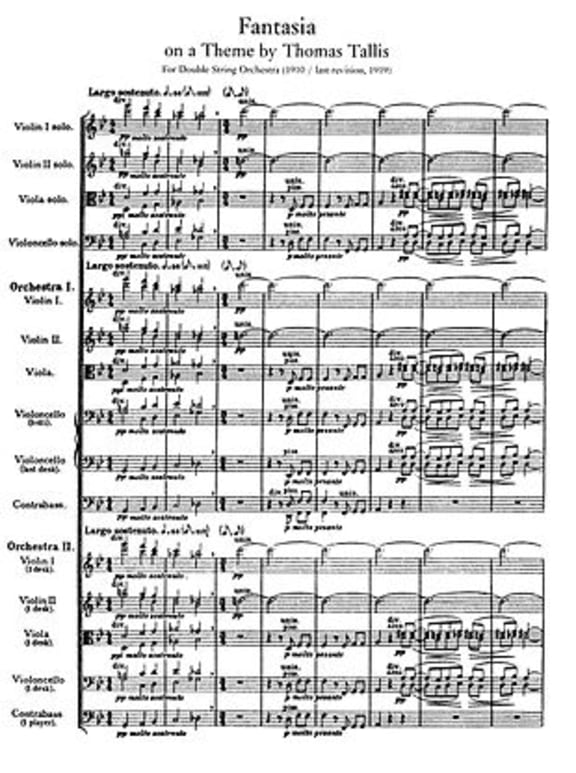 First page of Tallis Fantasia score