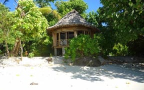 A beach fale in Samoa.
