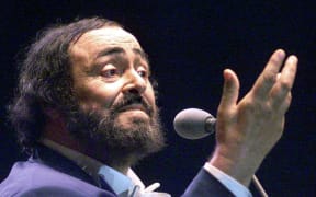 Luciano Pavarotti performs in Beirut City stadium in 1999