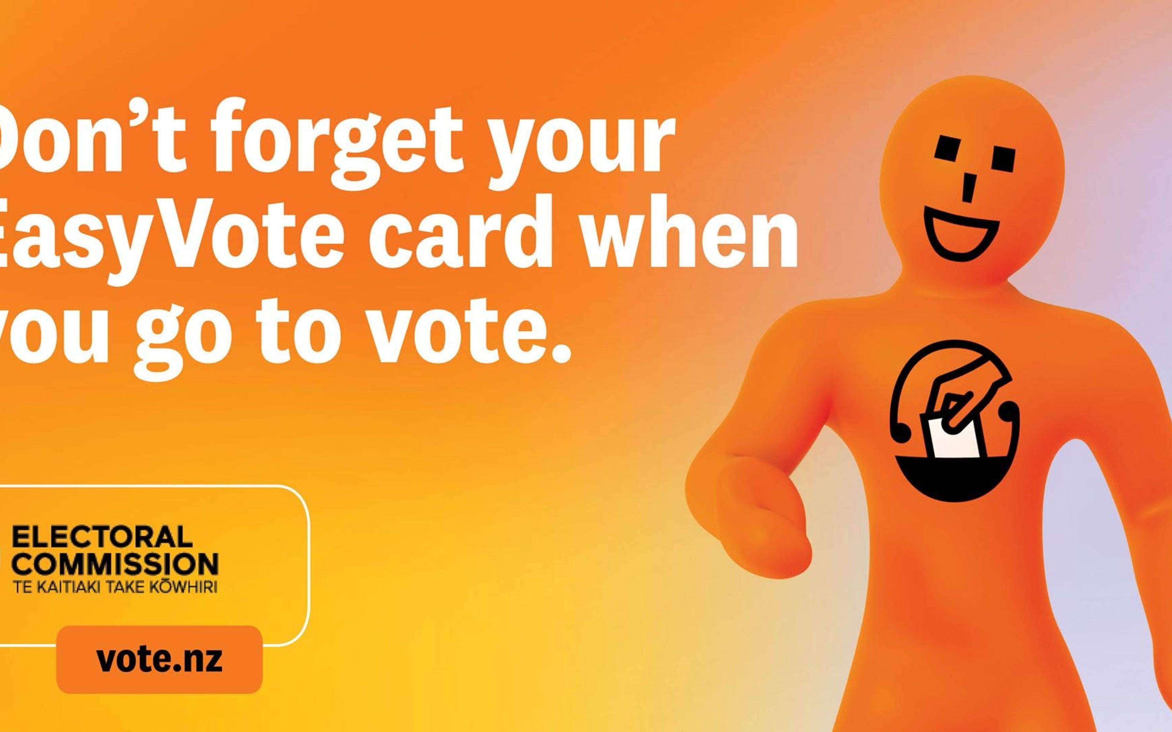 Electoral Commission EasyVote advertisement.