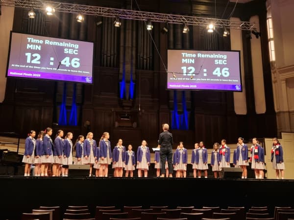 Southland Girls High School choir Femme rehearse ahead of their Big Sing performance on 28 August, 2025.