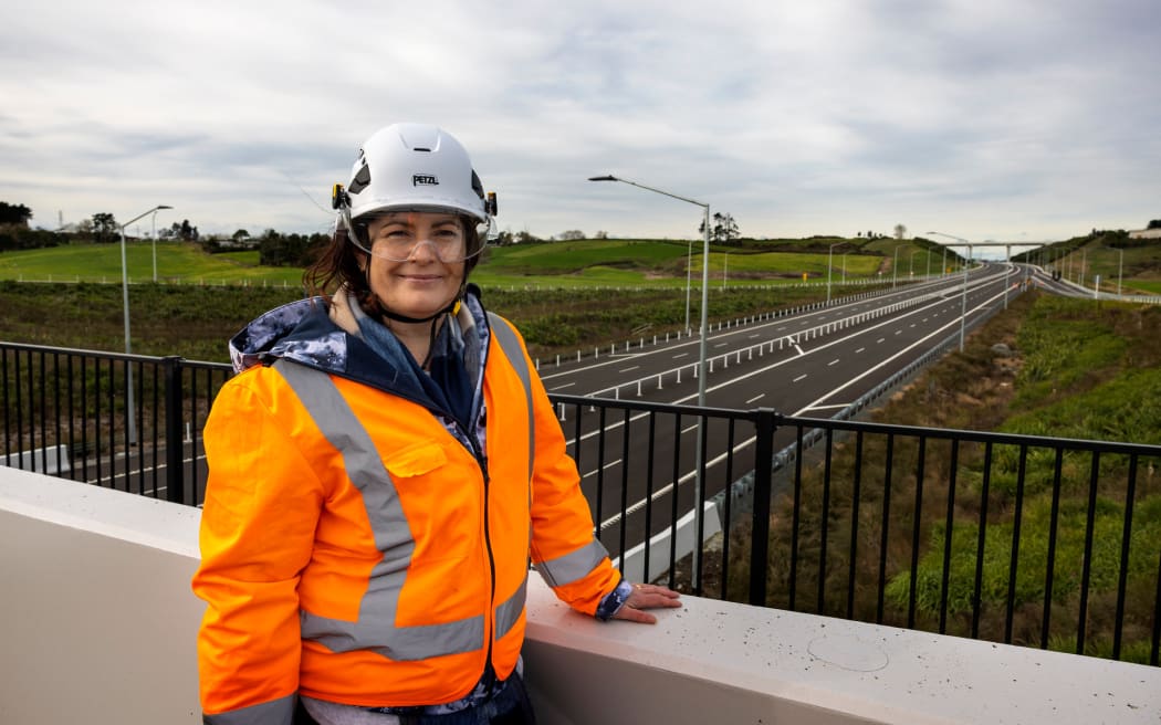 20 June 2022
Regional Manager Infrastructure Delivery Waikato / Bay of Plenty at Waka Kotahi NZ Transport Agency Jo Wilton stands above the Hamilton bypass section of the Waikato Expressway which is due to open in July, 2022.
New Zealand Herald photograph by Mike Scott