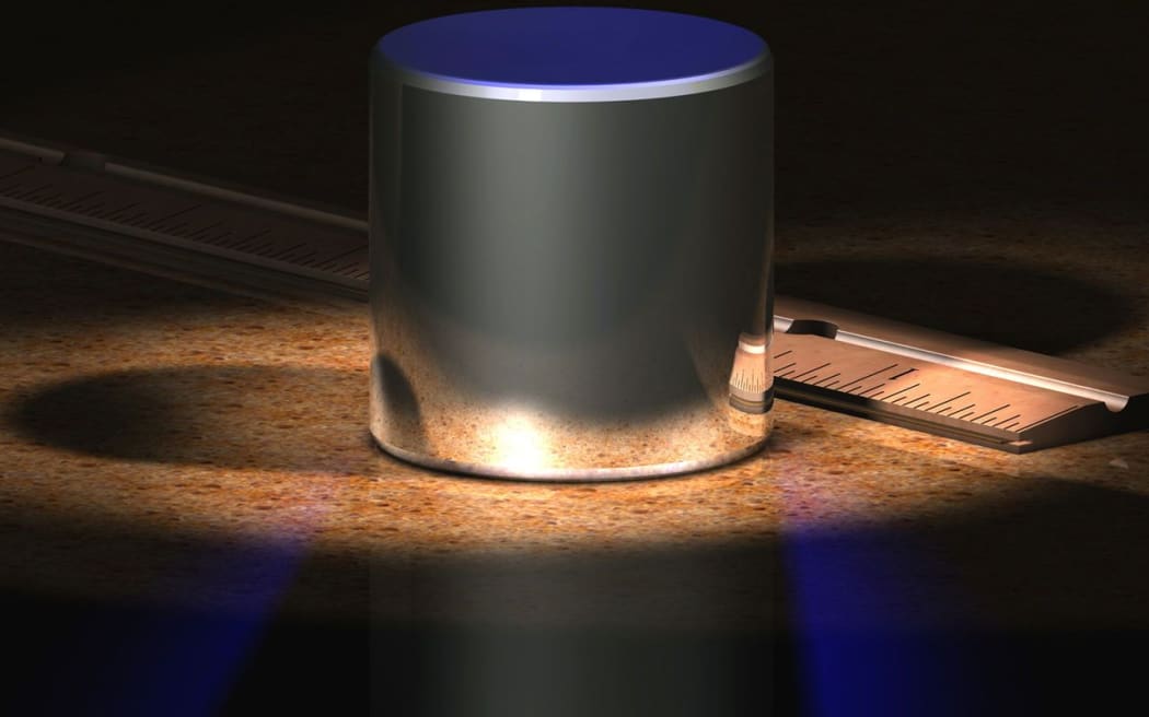 CGI image of the international prototype kilogram (IPK)