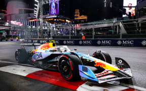 Liam Lawson during the Las Vegas Grand Prix, 2025.