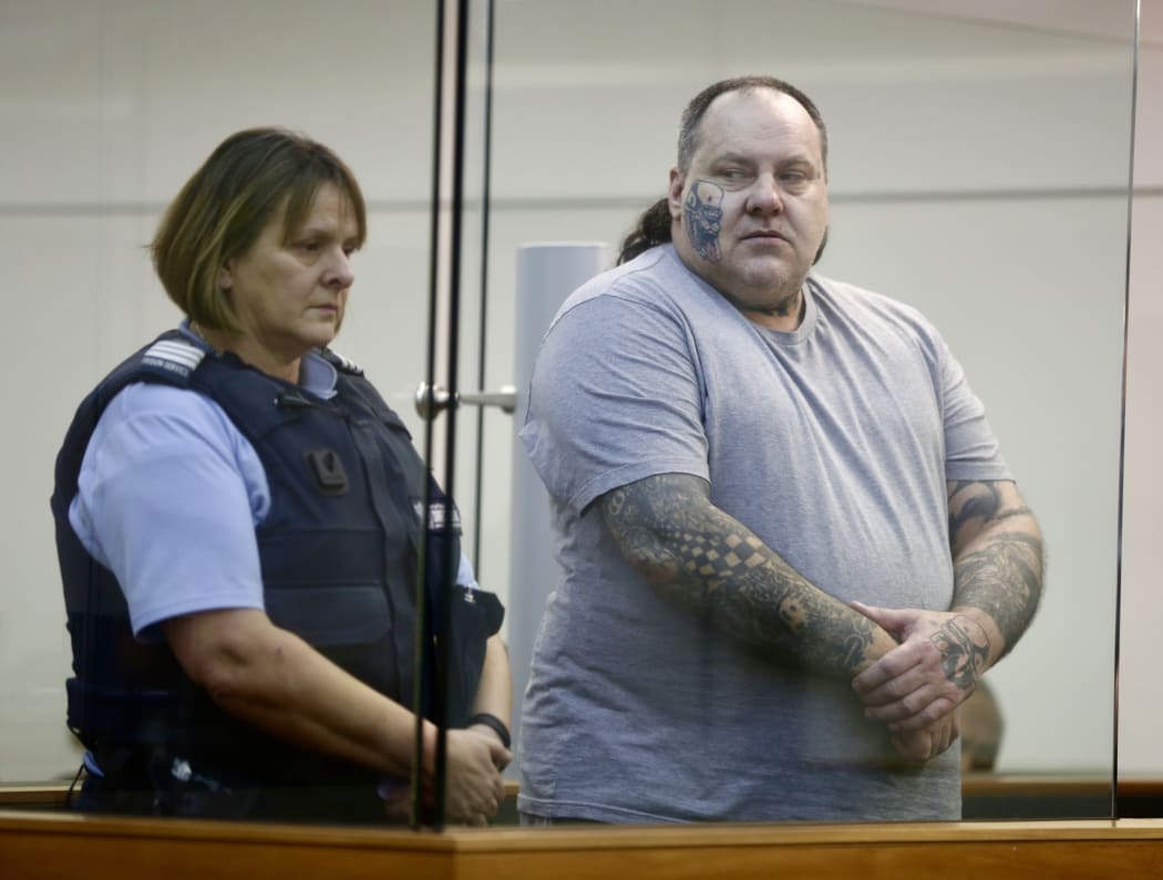 Steven Blance being sentenced at Wellington High Court for charges relating to possessing and selling methamphetamine.